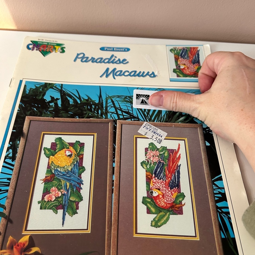 🔥$2 Paradise Macaws Cross Stitch Kit pattern book 10205